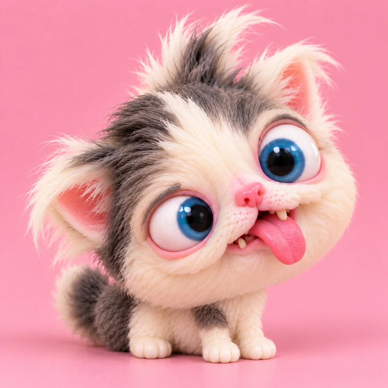 CatBlep cat squishy, approximately 12 cm, angled view