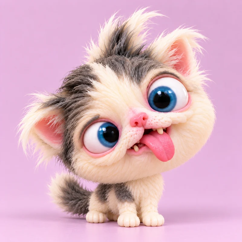 CatBlep cat squishy, approximately 12 cm, alternate view