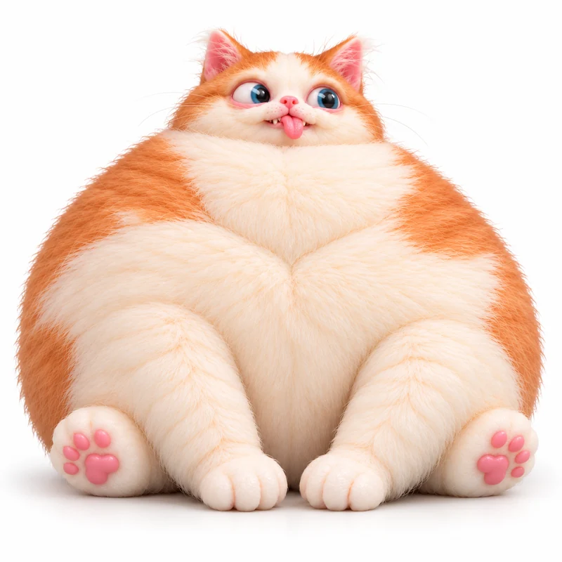 CatChonk cat squishy, approximately 12 cm, front view