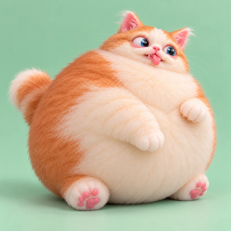 CatChonk cat squishy, approximately 12 cm, angled view