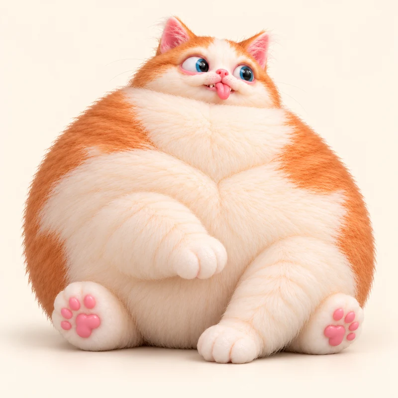 CatChonk cat squishy, approximately 12 cm, alternate view