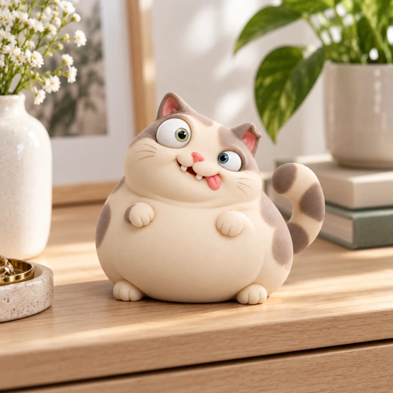 CatWonk cat squishy, approximately 12 cm, lifestyle image