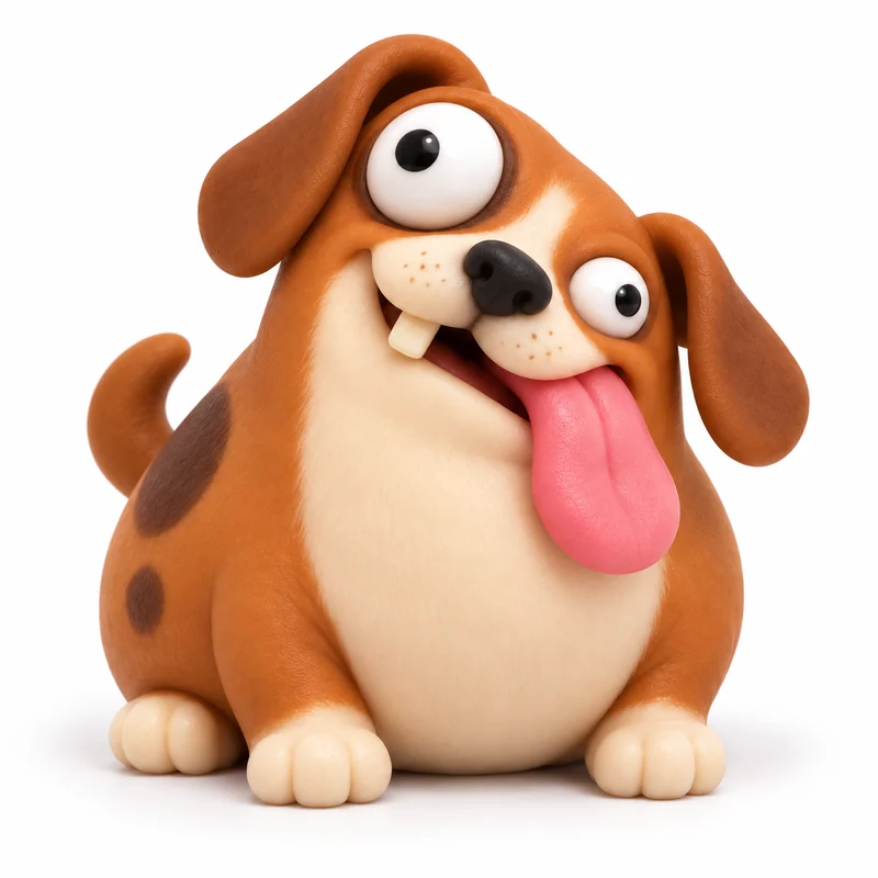 DogWuff dog squishy, approximately 12 cm, front view